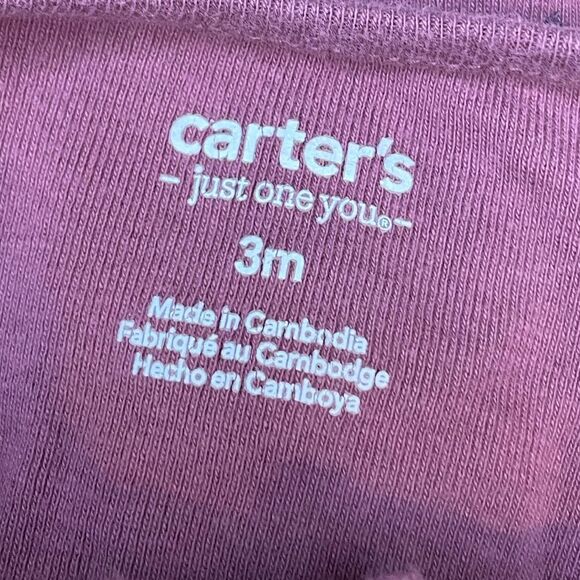 5 for $25🔥Carter's Zip Front Pajama Sleeper Baby Girl Size 3 Months - Picture 4 of 6